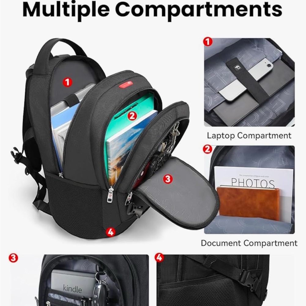NWT CROSSGEAR Airplane Approved 15.6”Laptop Water-resistant Work Backpack